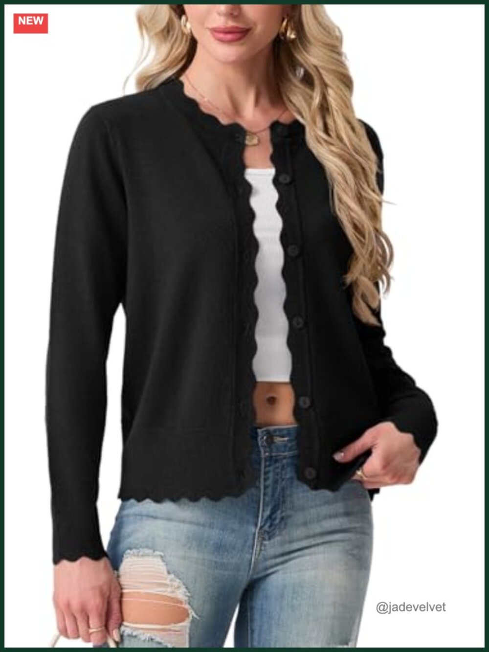Knit Cardigan Sweater for Women Lightweight Button-Up Long Sleeve